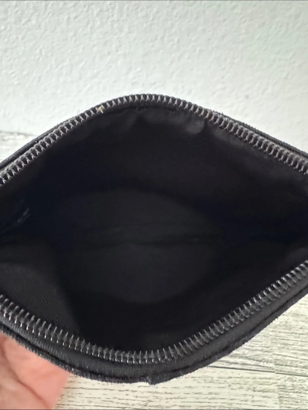 Coach Black Canvas &Leather Wristlet